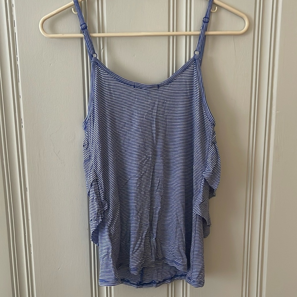 NWT Blue and White Striped Tank Top